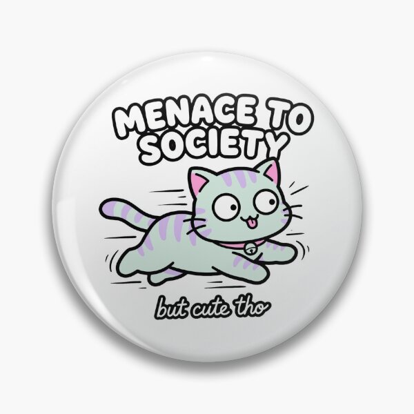 Item preview, Menace To Society Kawaii Cat Zoomies Sticker designed and sold by CatstheticShop1.