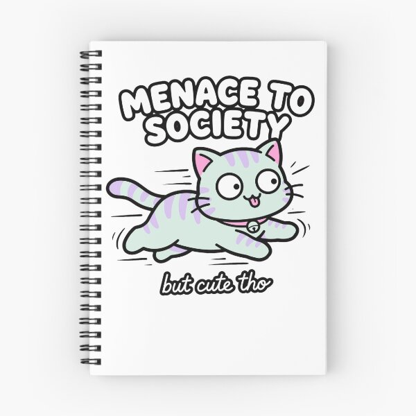 Item preview, Menace To Society Kawaii Cat Zoomies Sticker designed and sold by CatstheticShop1.