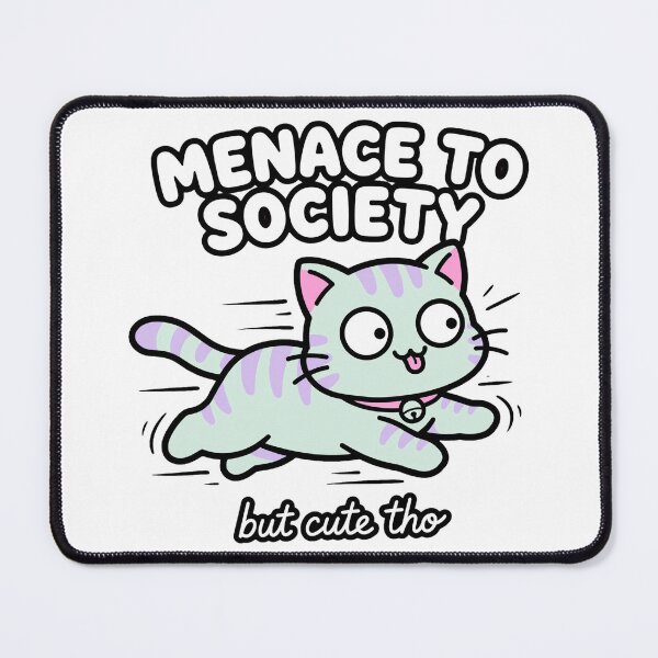 Item preview, Menace To Society Kawaii Cat Zoomies Sticker designed and sold by CatstheticShop1.