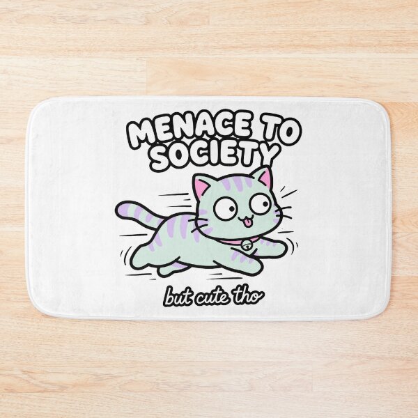 Item preview, Menace To Society Kawaii Cat Zoomies Sticker designed and sold by CatstheticShop1.