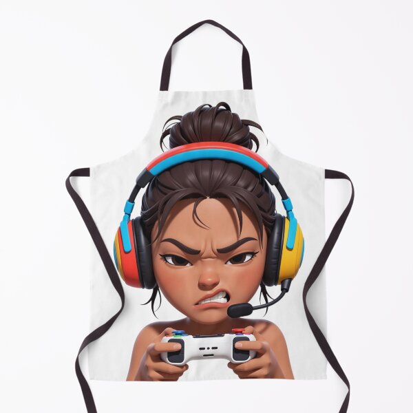 Item preview, Fierce 3D Black Gamer Girl designed and sold by CodellCreations.