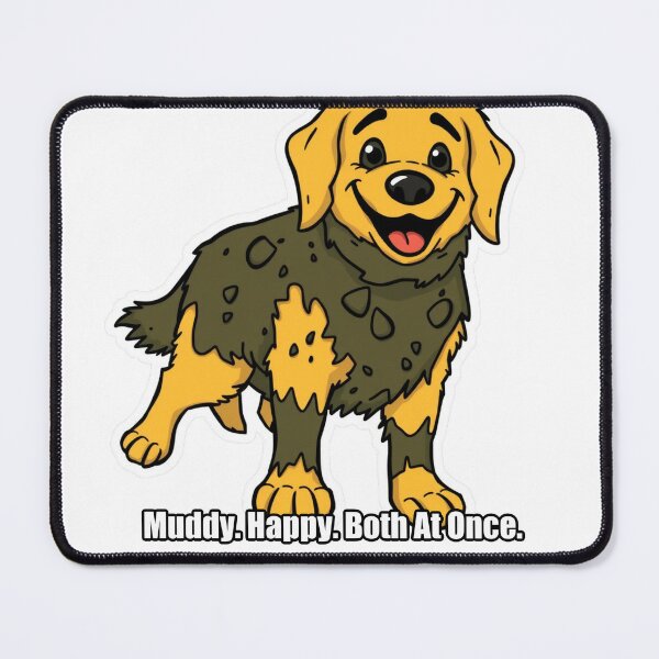 Item preview, Golden Retriever - Muddy Happy Both At Once - Funny Dog Gift designed and sold by pawdrops.