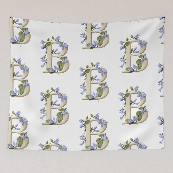 Item preview, Botanical Floral Letter B Monogram designed and sold by Helenaphotoart.