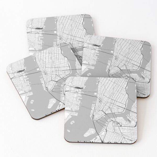 Item preview, New York Black White City Map Poster, Minimal Street Map Wall Art designed and sold by LASTIQUE-dd.