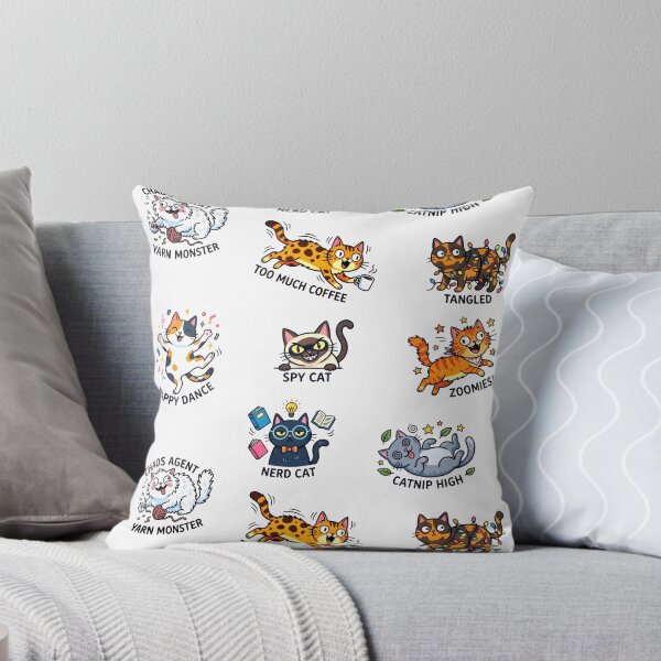 Item preview, Funny Cats Mood, Cute Cartoon Kitten Chaos designed and sold by LiluGross.
