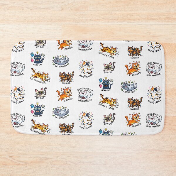 Item preview, Funny Cats Mood, Cute Cartoon Kitten Chaos designed and sold by LiluGross.