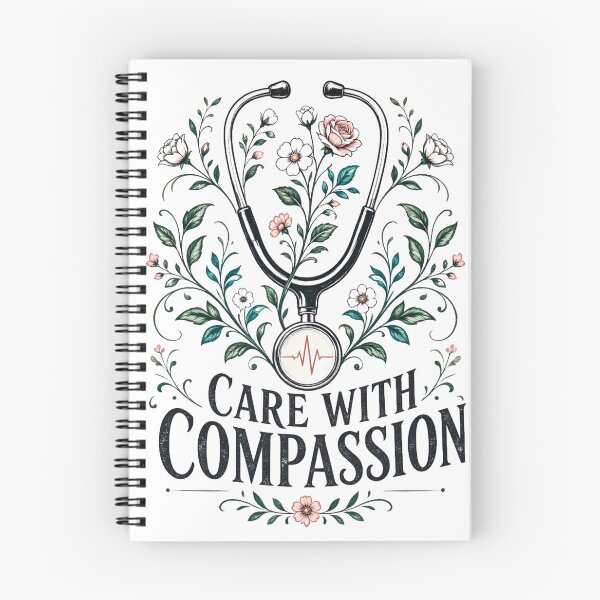 Item preview, Vintage Botanical Stethoscope Care With Compassion designed and sold by BumbleBloom7.