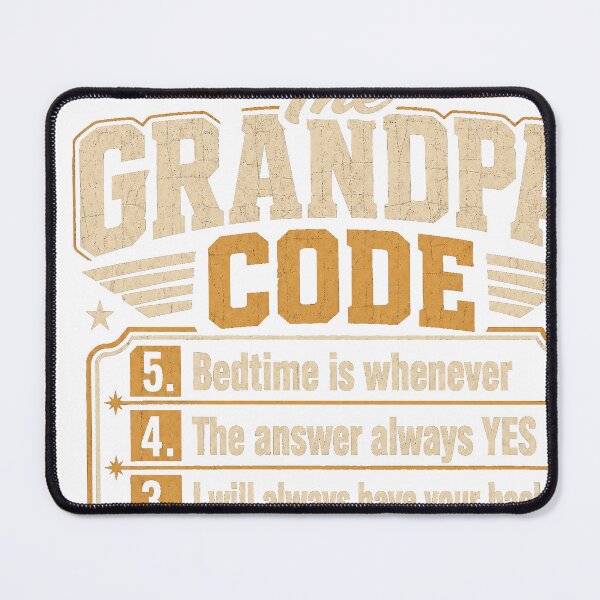Item preview, The Grandpa Code Funny Grandfather Rules designed and sold by JMDesignHub.