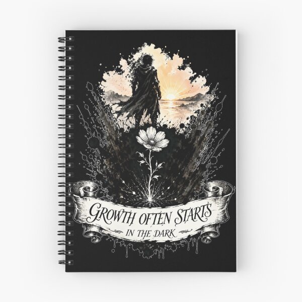 Item preview, Growth Often Starts In The Dark Sunrise Walk Art Motivational Quote Gift for Anyone designed and sold by Nightarel.