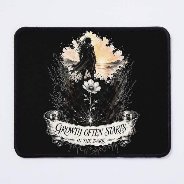 Item preview, Growth Often Starts In The Dark Sunrise Walk Art Motivational Quote Gift for Anyone designed and sold by Nightarel.