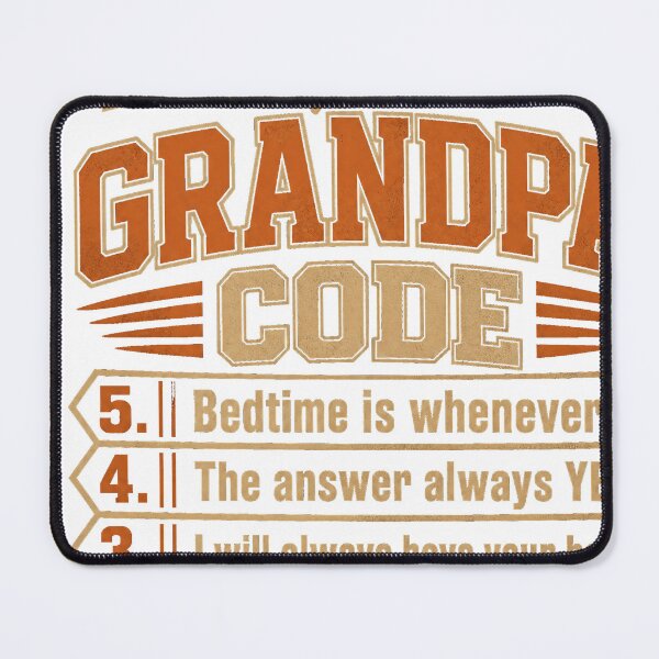 Item preview, The Grandpa Code Funny Grandfather Rules Design designed and sold by JMDesignHub.