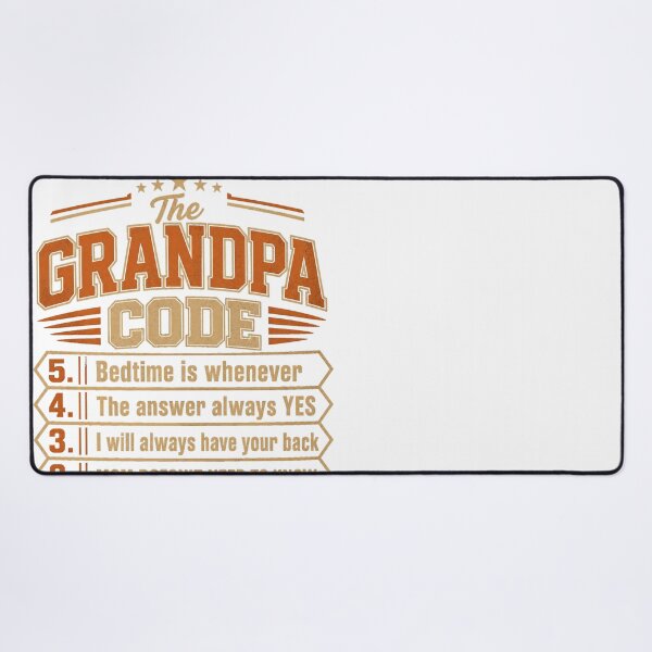 Item preview, The Grandpa Code Funny Grandfather Rules Design designed and sold by JMDesignHub.