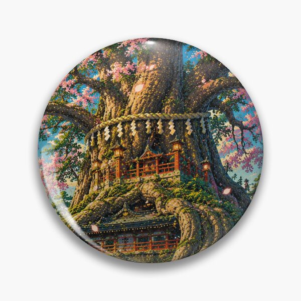 Item preview, The Sacred Millennium Tree Shrine | Ukiyo-e Fantasy Art  designed and sold by Substance_life.