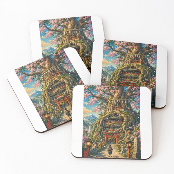 Item preview, The Sacred Millennium Tree Shrine | Ukiyo-e Fantasy Art  designed and sold by Substance_life.