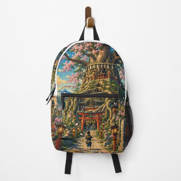 Item preview, The Sacred Millennium Tree Shrine | Ukiyo-e Fantasy Art designed and sold by Substance_life.