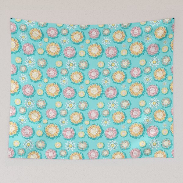 Item preview, Silly Sunflowers on Blue designed and sold by The Painted Lamb.