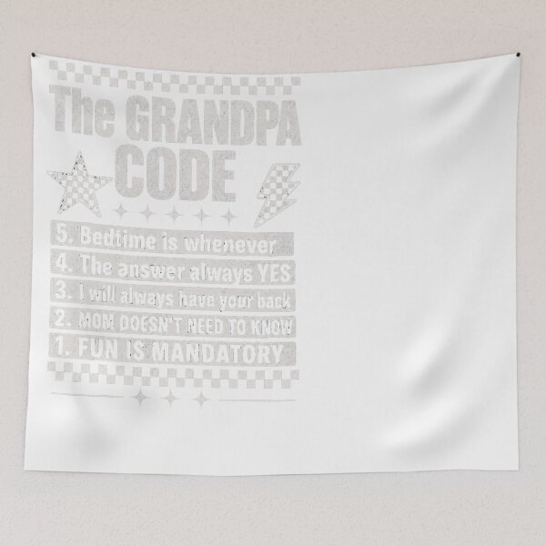Item preview, The Grandpa Code Funny Grandfather Rules Grandkids designed and sold by JMDesignHub.