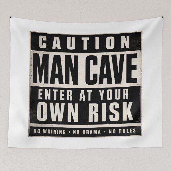 Item preview, Caution Explicit Album Man Cave Sign Design | Enter At Your Own Risk | Parody Warning Label designed and sold by RockyGameArt.
