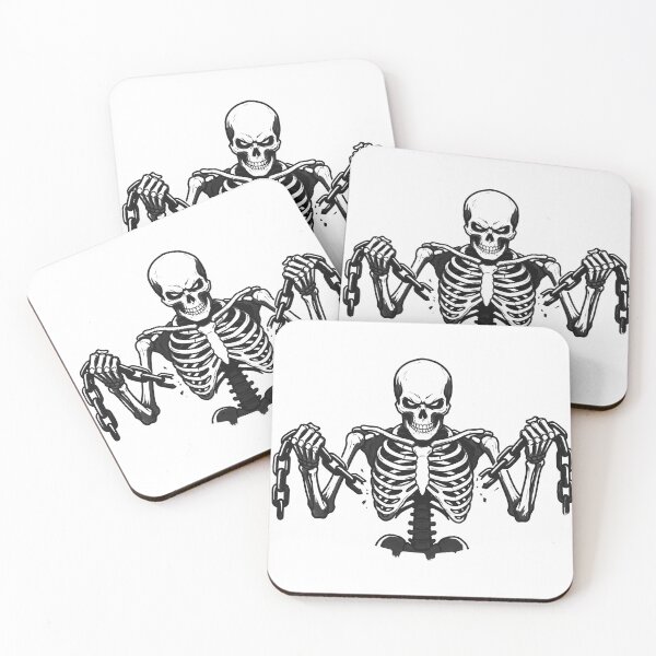 Item preview, Angry Skeleton Breaking Metal Chains Freedom Power designed and sold by MisteryDesigner.