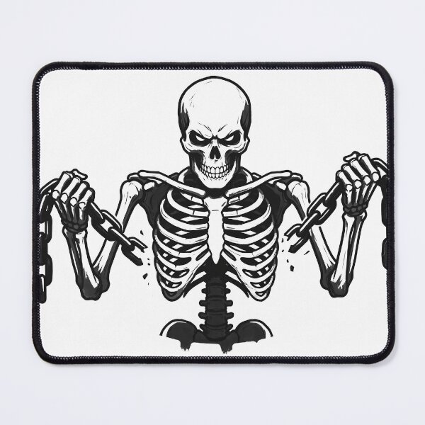 Item preview, Angry Skeleton Breaking Metal Chains Freedom Power designed and sold by MisteryDesigner.