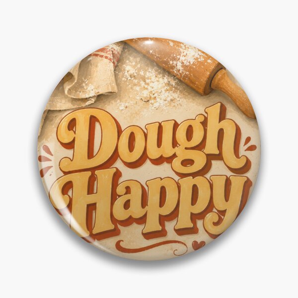 Item preview, Dough Happy | Hand Painted Baking Flat Lay Illustration designed and sold by UUniqueIImprint.