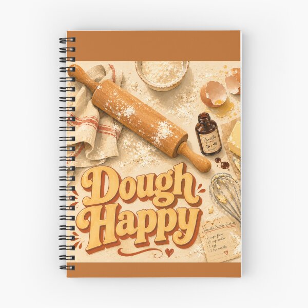 Item preview, Dough Happy | Hand Painted Baking Flat Lay Illustration designed and sold by UUniqueIImprint.