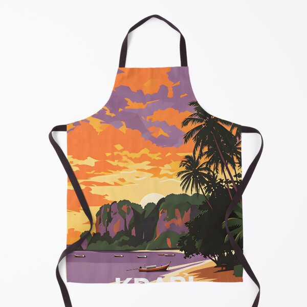 Item preview, Phi Phi Island Longtail Paradise – Vintage Thailand Travel Poster designed and sold by Spirit of Siam.