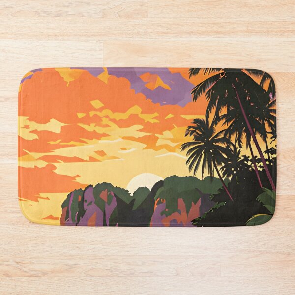 Item preview, Phi Phi Island Longtail Paradise – Vintage Thailand Travel Poster designed and sold by Spirit of Siam.