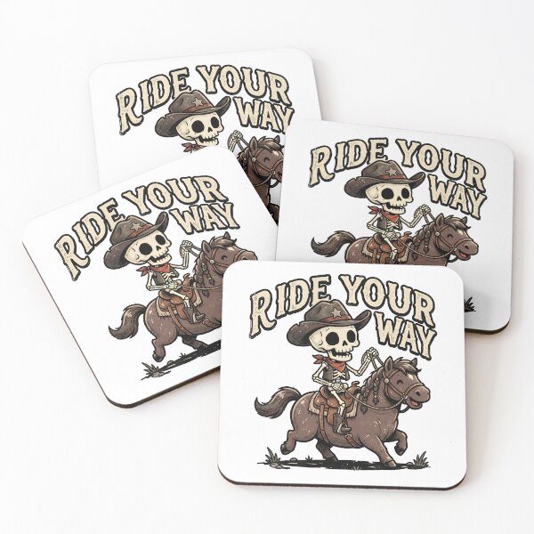 Item preview, Cowboy Skeleton Riding Horse Ride Your Way Western designed and sold by MisteryDesigner.