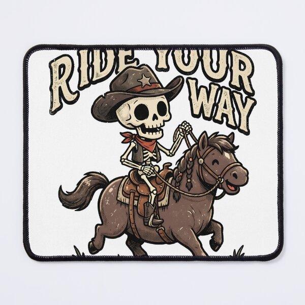 Item preview, Cowboy Skeleton Riding Horse Ride Your Way Western designed and sold by MisteryDesigner.