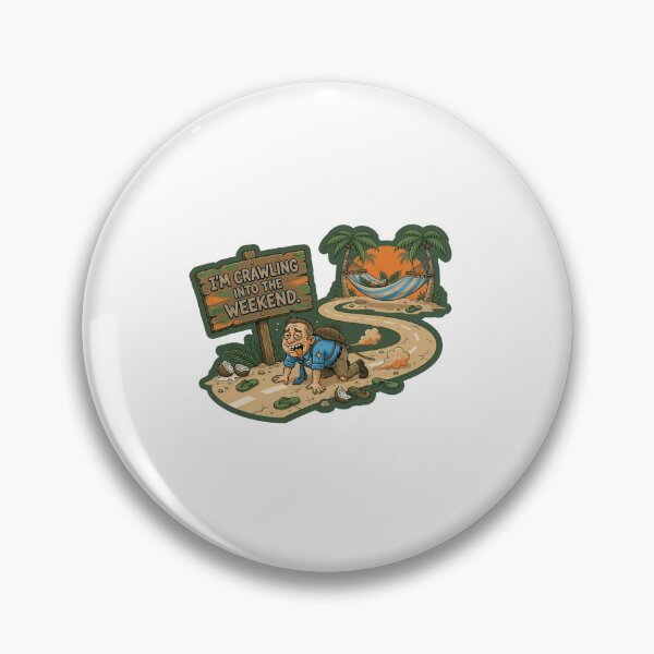 Item preview, I'm Crawling Into The Weekend Funny Sticker designed and sold by Imaginarium of Chaos falcon88 .