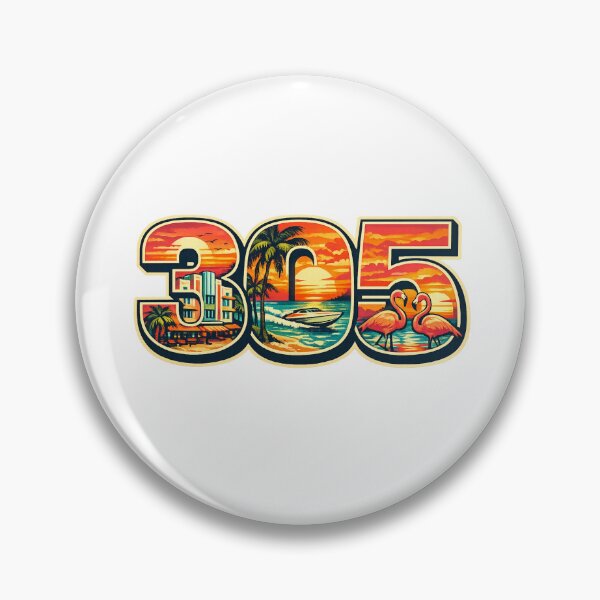 Item preview, 305 Miami Retro Postcard designed and sold by Toyebox-Designs.