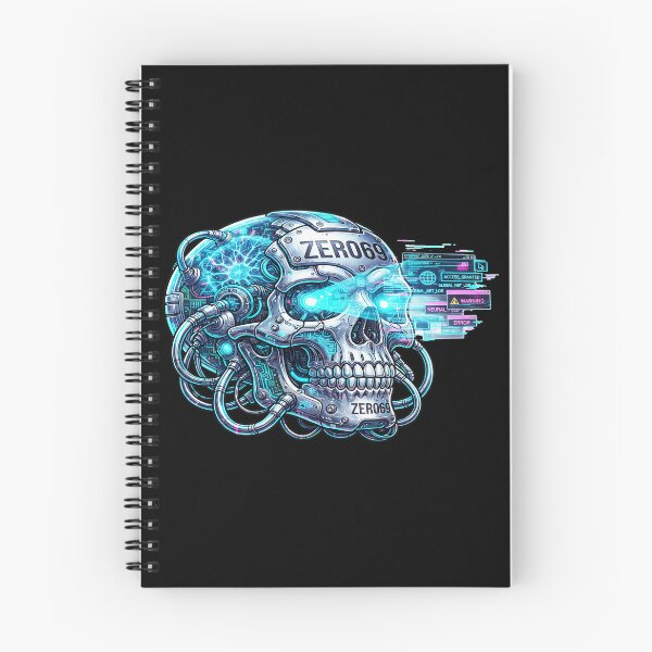 Item preview, ZERO69 Neural Override – Cybernetic Skull Y2K Glitch Division Cyberpunk Unique designed and sold by zero69nodaysoff.