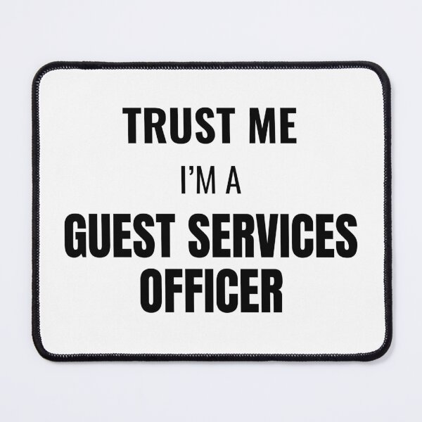 Item preview, Trust Me I'm a Guest Services Officer (Black) designed and sold by ShipCrewNation.