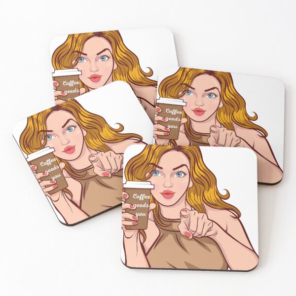 Item preview, Cute Retro Pop Art Coffee Girl Aesthetic designed and sold by BoldcreationsM.