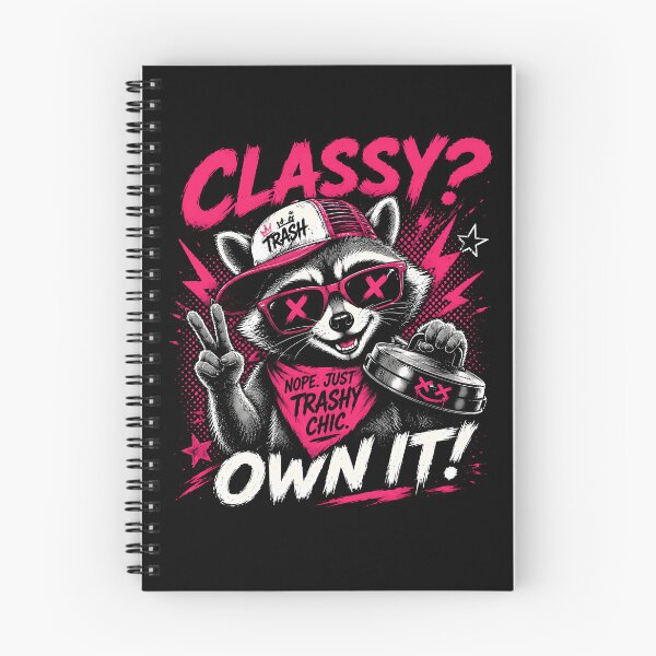Item preview, Trash Chic Raccoon Punk Attitude designed and sold by InkInduldge.