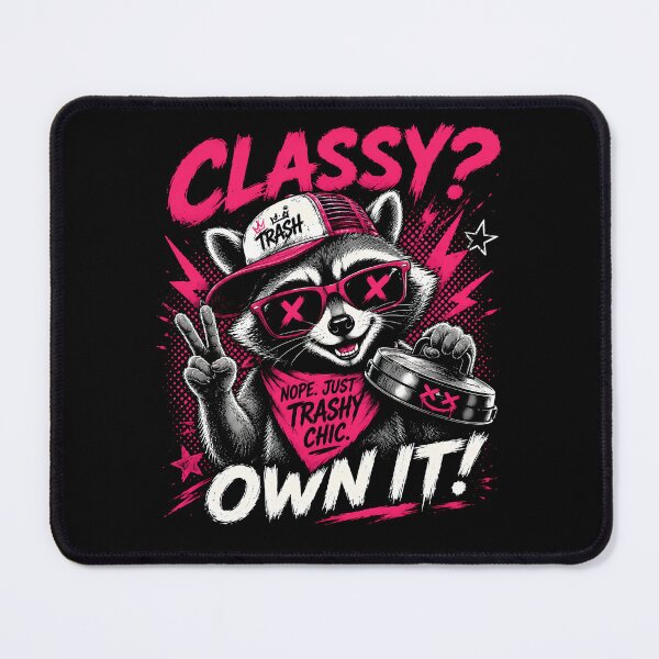 Item preview, Trash Chic Raccoon Punk Attitude designed and sold by InkInduldge.