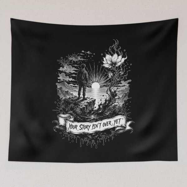 Item preview, Your Story Isnt Over Yet Reflection Pond Art Motivational Quote Gift for Anyone designed and sold by Nightarel.