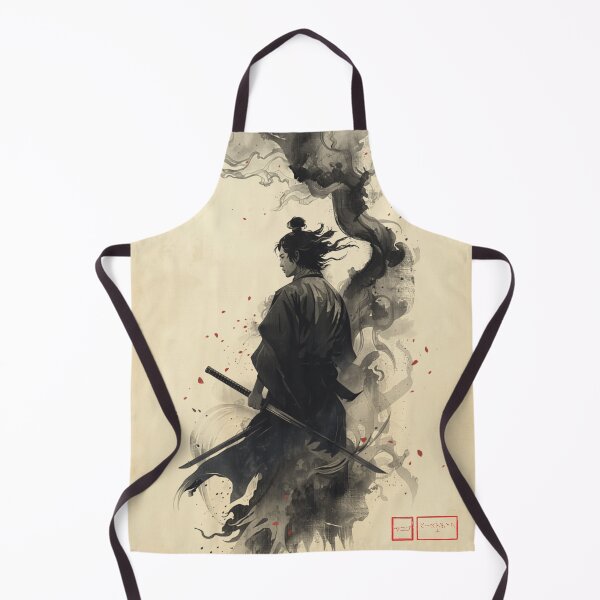 Item preview, Silent Warrior Sumi E Samurai Japanese Ink Art Katana designed and sold by The Fine Print by BassAddict.