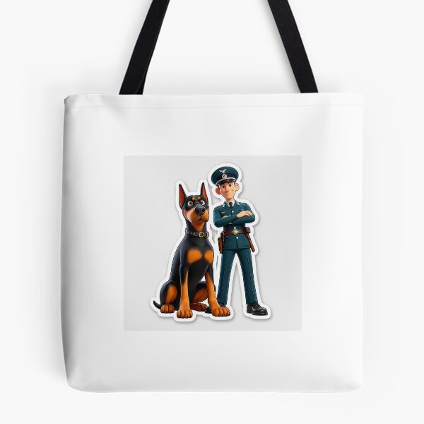 Aperçu de l'œuvre Dobermann et Cop créée et vendue par Mood Dogs Studio.
