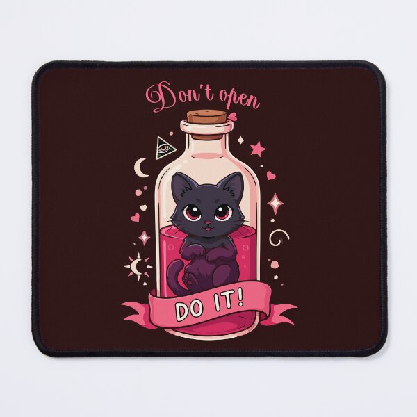 Item preview, Don't Open Do It Black Cat Potion Sticker | Cute Gothic Witchcore Halloween Cat Design designed and sold by Mahilis.