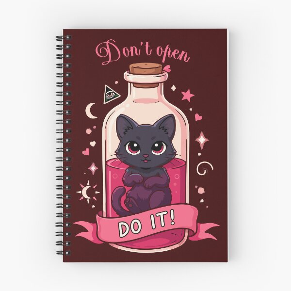 Item preview, Don't Open Do It Black Cat Potion Sticker | Cute Gothic Witchcore Halloween Cat Design designed and sold by Mahilis.
