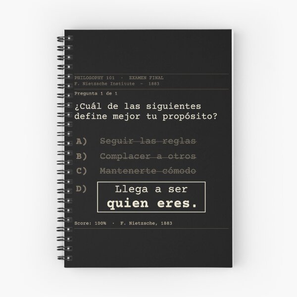 Item preview, Become who you are Nietzsche Dark Exam Spanish designed and sold by Will-to-Power.