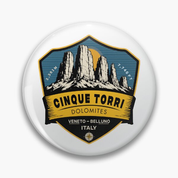 Item preview, Cinque Torri Dolomites | Italy Vintage Mountain Hiking & Climbing Badge designed and sold by Vale150.
