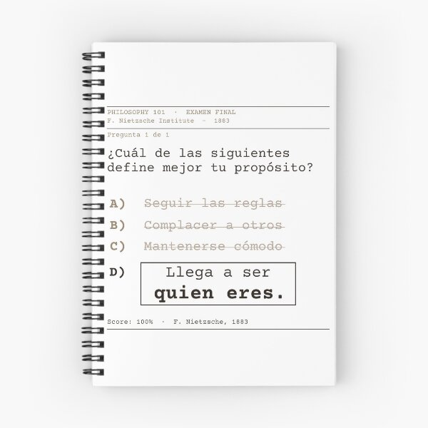 Item preview, Become who you are Nietzsche clear exam Spanish designed and sold by Will-to-Power.