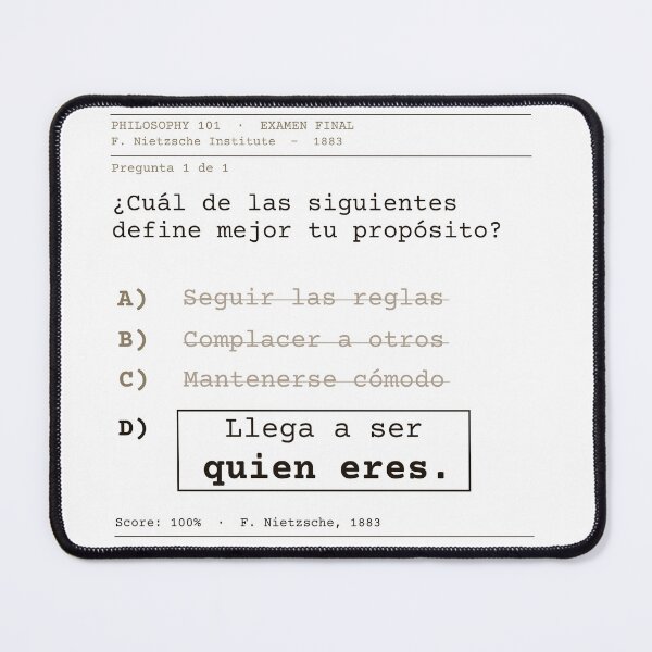 Item preview, Become who you are Nietzsche clear exam Spanish designed and sold by Will-to-Power.