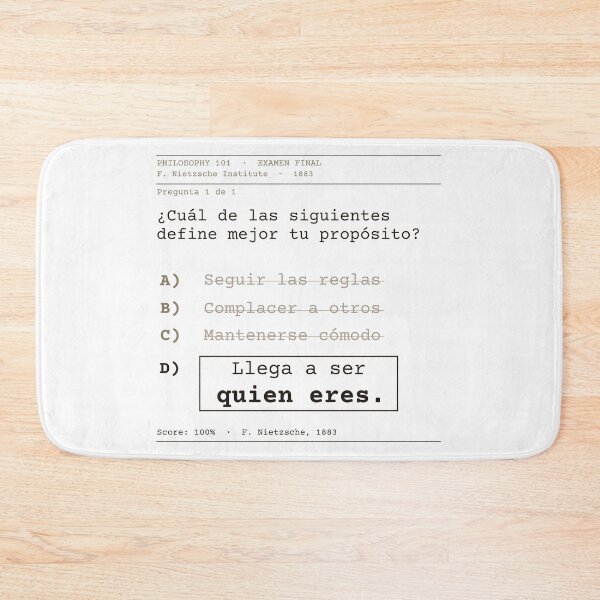 Item preview, Become who you are Nietzsche clear exam Spanish designed and sold by Will-to-Power.