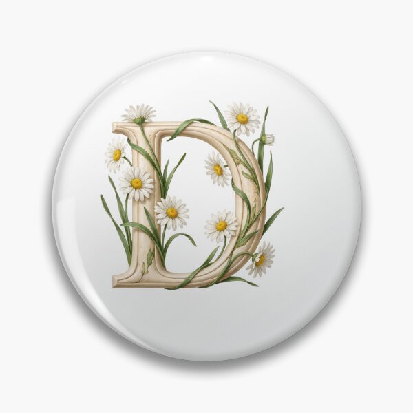 Item preview, Botanical Floral Letter D Monogram designed and sold by Helenaphotoart.