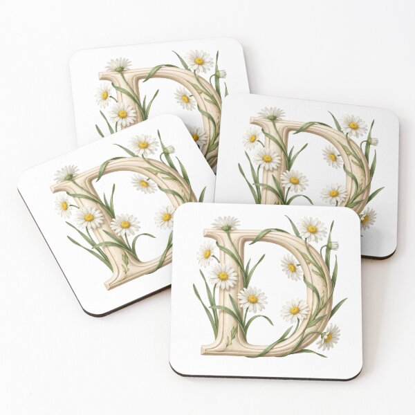 Item preview, Botanical Floral Letter D Monogram designed and sold by Helenaphotoart.