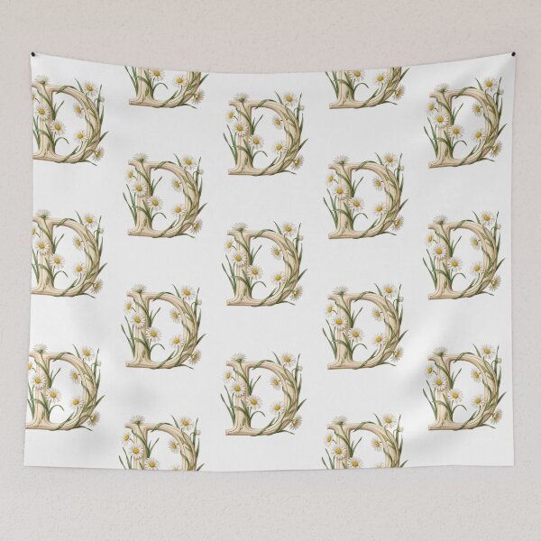 Item preview, Botanical Floral Letter D Monogram designed and sold by Helenaphotoart.